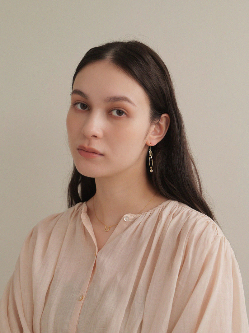 リーフ＆ロンデルボールピアス