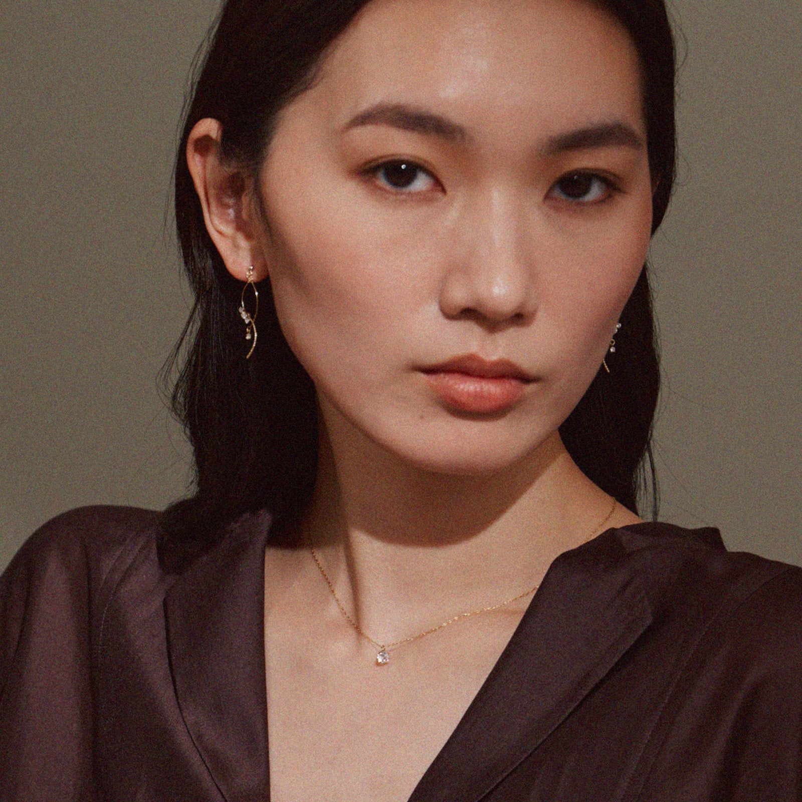 テクスチャーアシンメトリーピアス