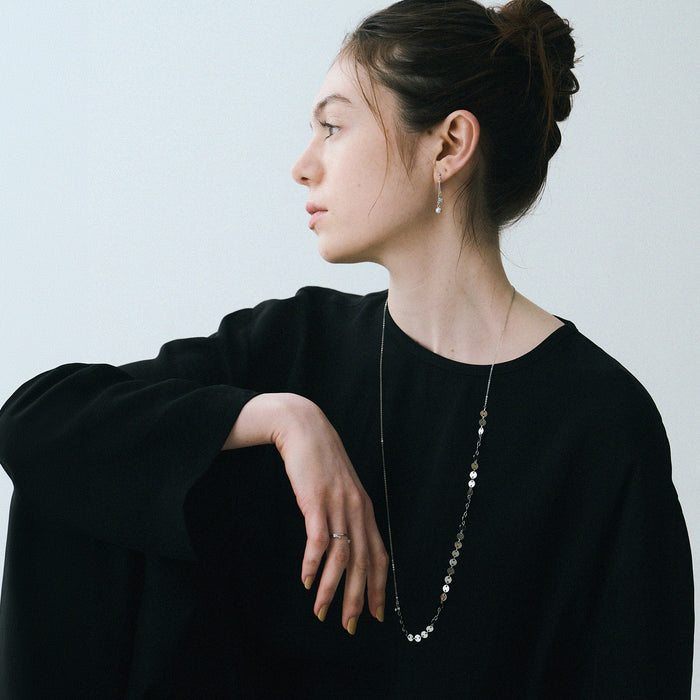 パール＆パヴェボールピアス