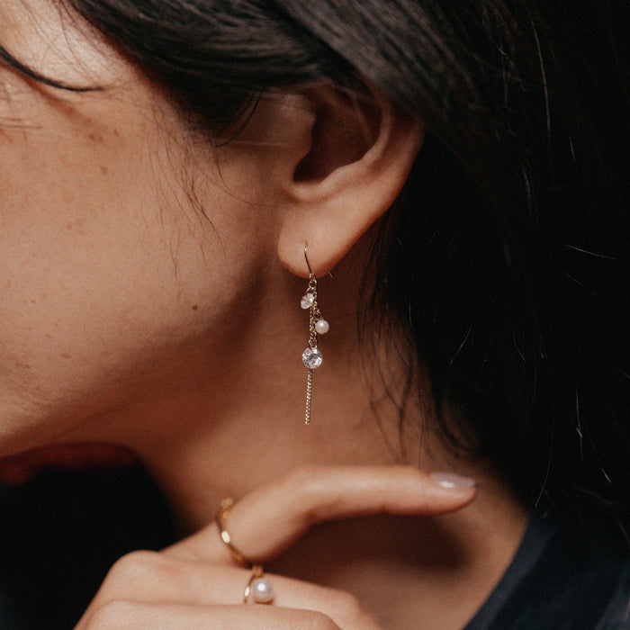 キュービックチェーンピアス