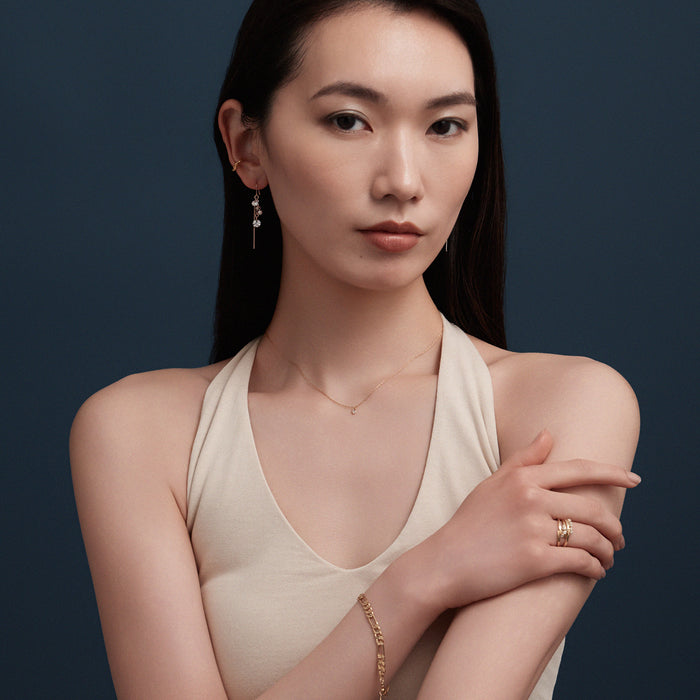 キュービックチェーンピアス