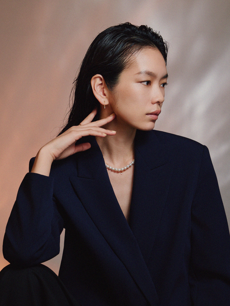 バゲットキュービックピアス