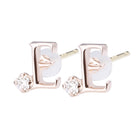 K18post イニシャルピアス