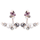 Preciosa Crystal パール＆ビジューバックキャッチピアス