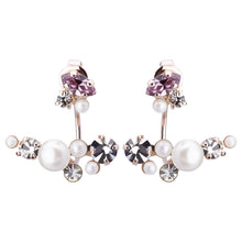 Preciosa Crystal パール＆ビジューバックキャッチピアス