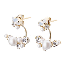 Preciosa Crystal パール＆ビジューバックキャッチピアス