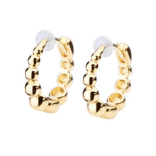 K18post ラウンドボールフープピアス