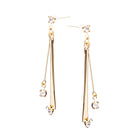 K18post メタルバー&ビジューピアス