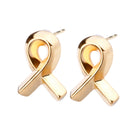 K18post クラフトリボンピアス