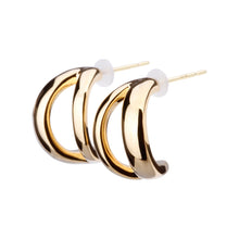 K18post フォークドピアス ミディアム