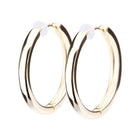 K18post シンプルプレーンフープピアス