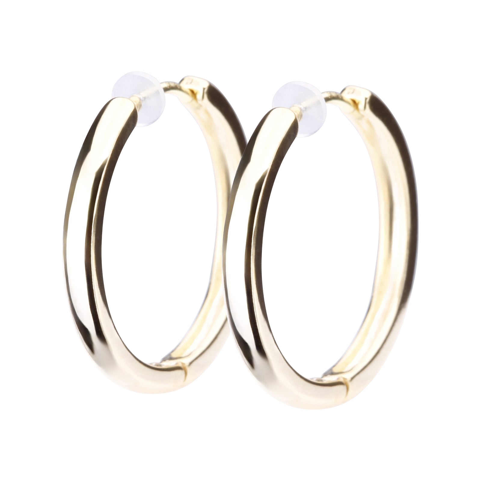 K18post シンプルプレーンフープピアス