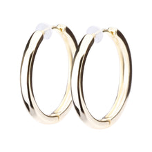 K18post シンプルプレーンフープピアス