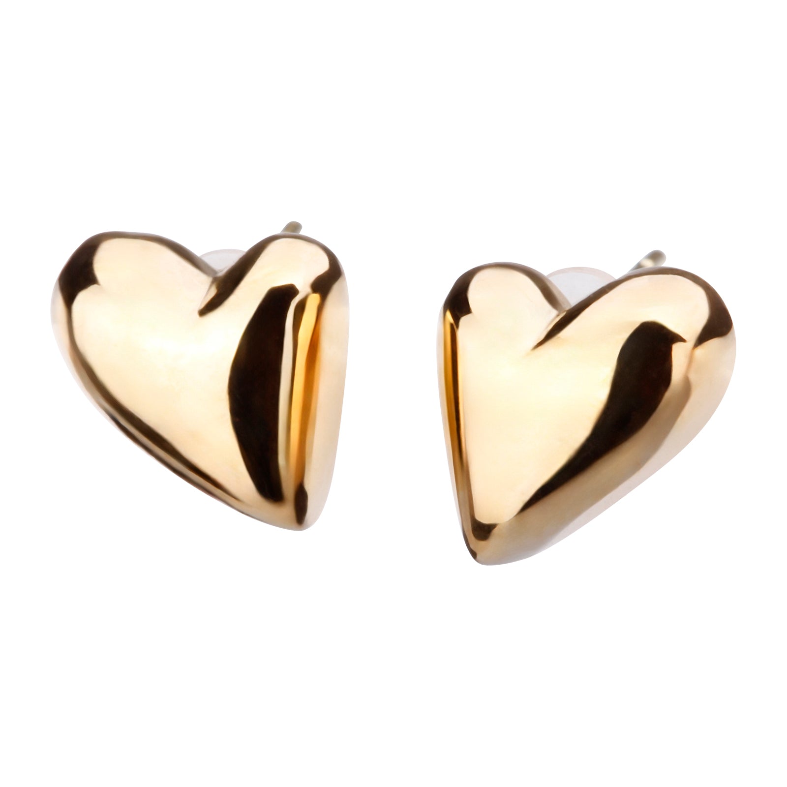 K18post クラフトハートピアス