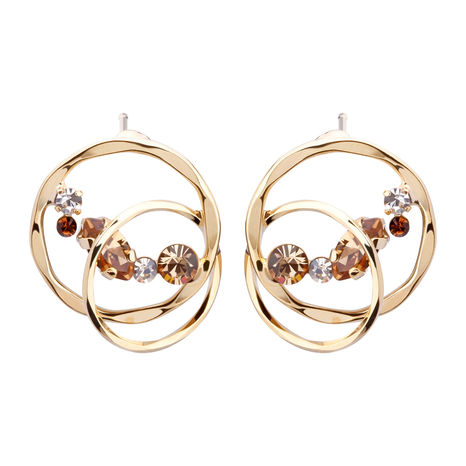 Preciosa Crystal ダブルサークルピアス