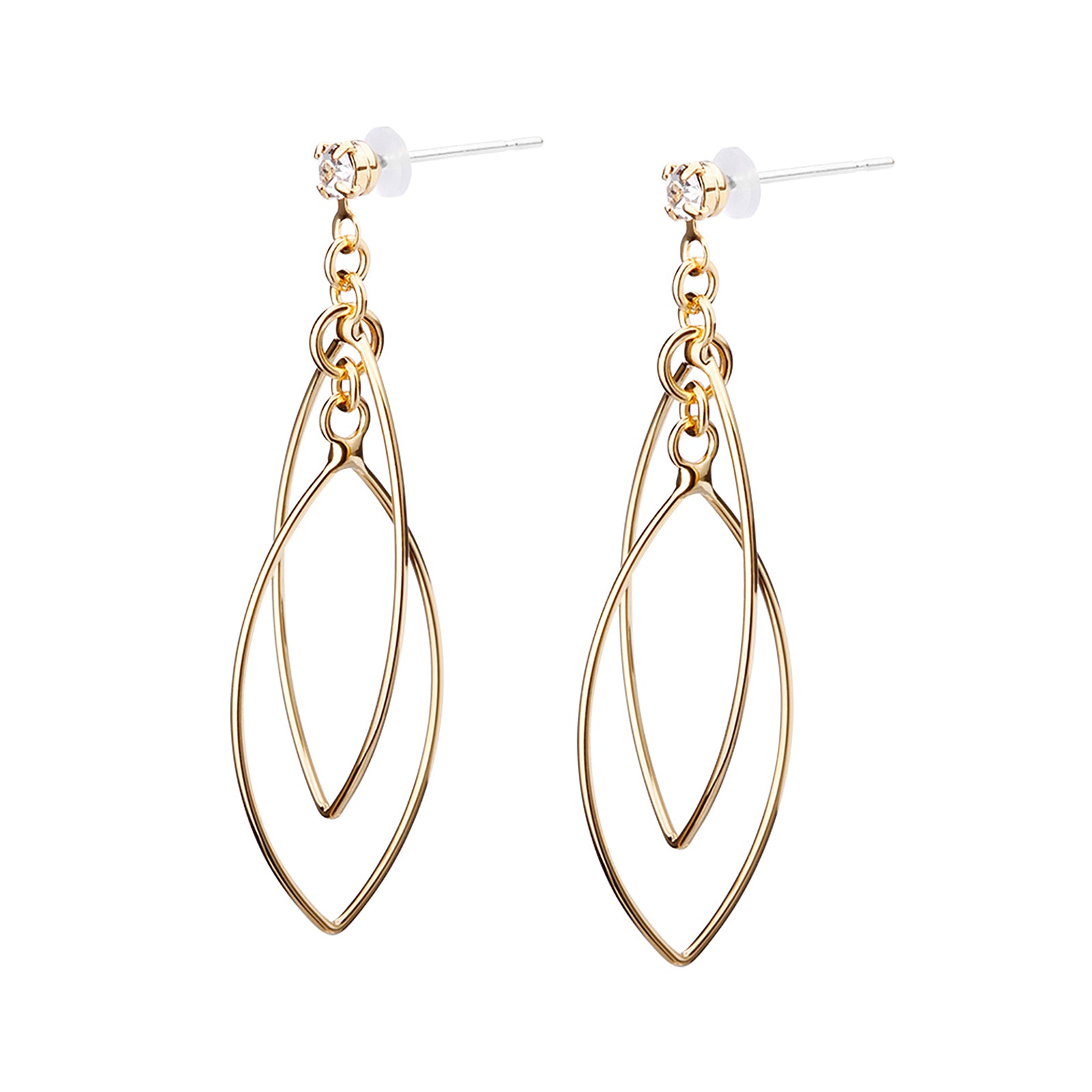 Pt900post マーキスフレームピアス