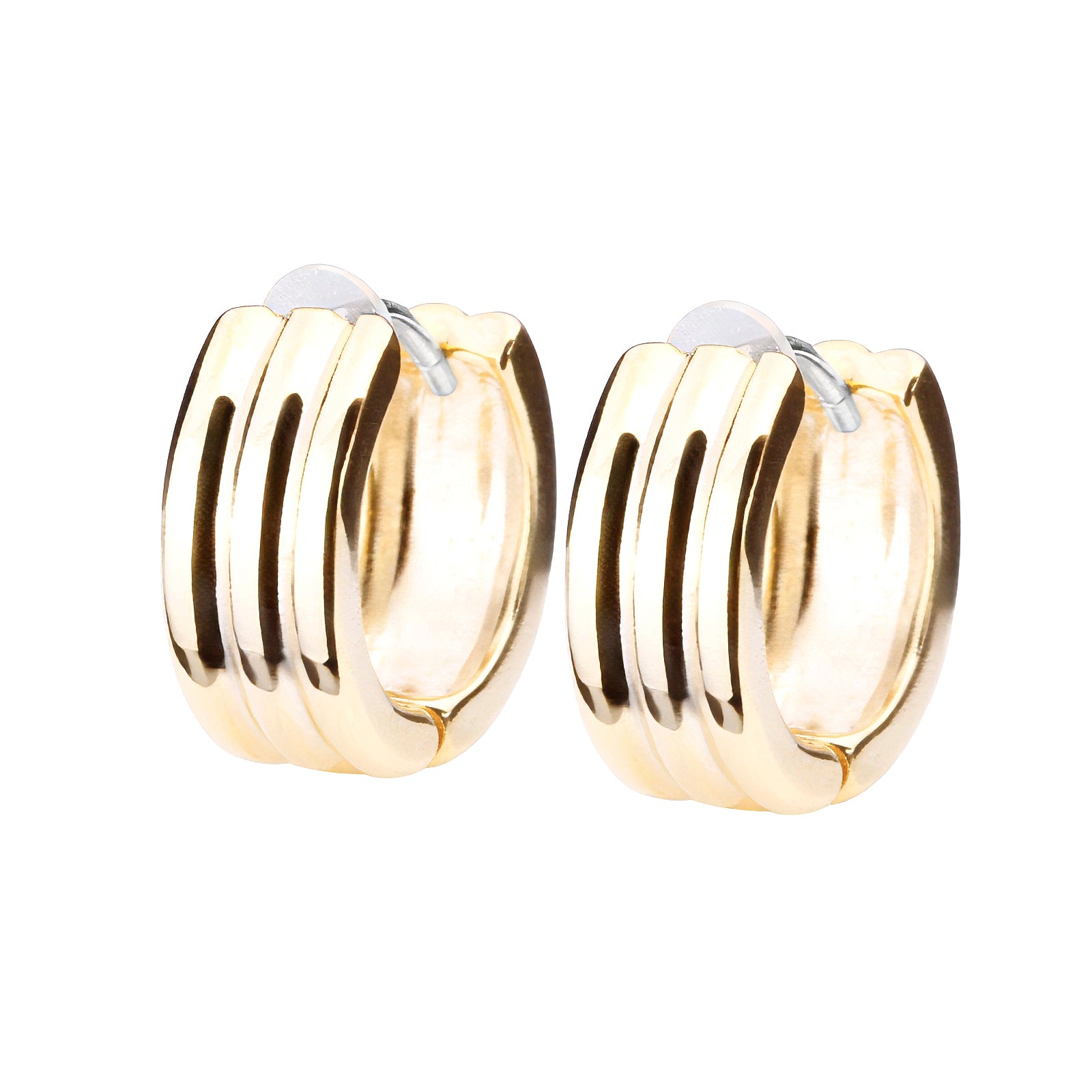 Pt900post テクスチャーフープピアス