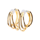 Pt900post トリニティフープピアス