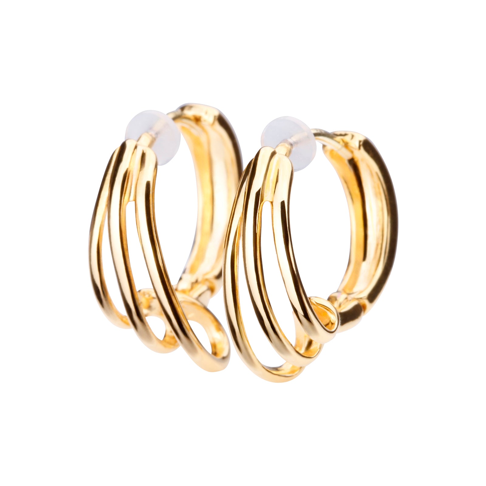 K18post トリニティフープピアス