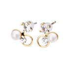 K18post パール＆ビジューピアス