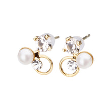 K18post パール＆ビジューピアス