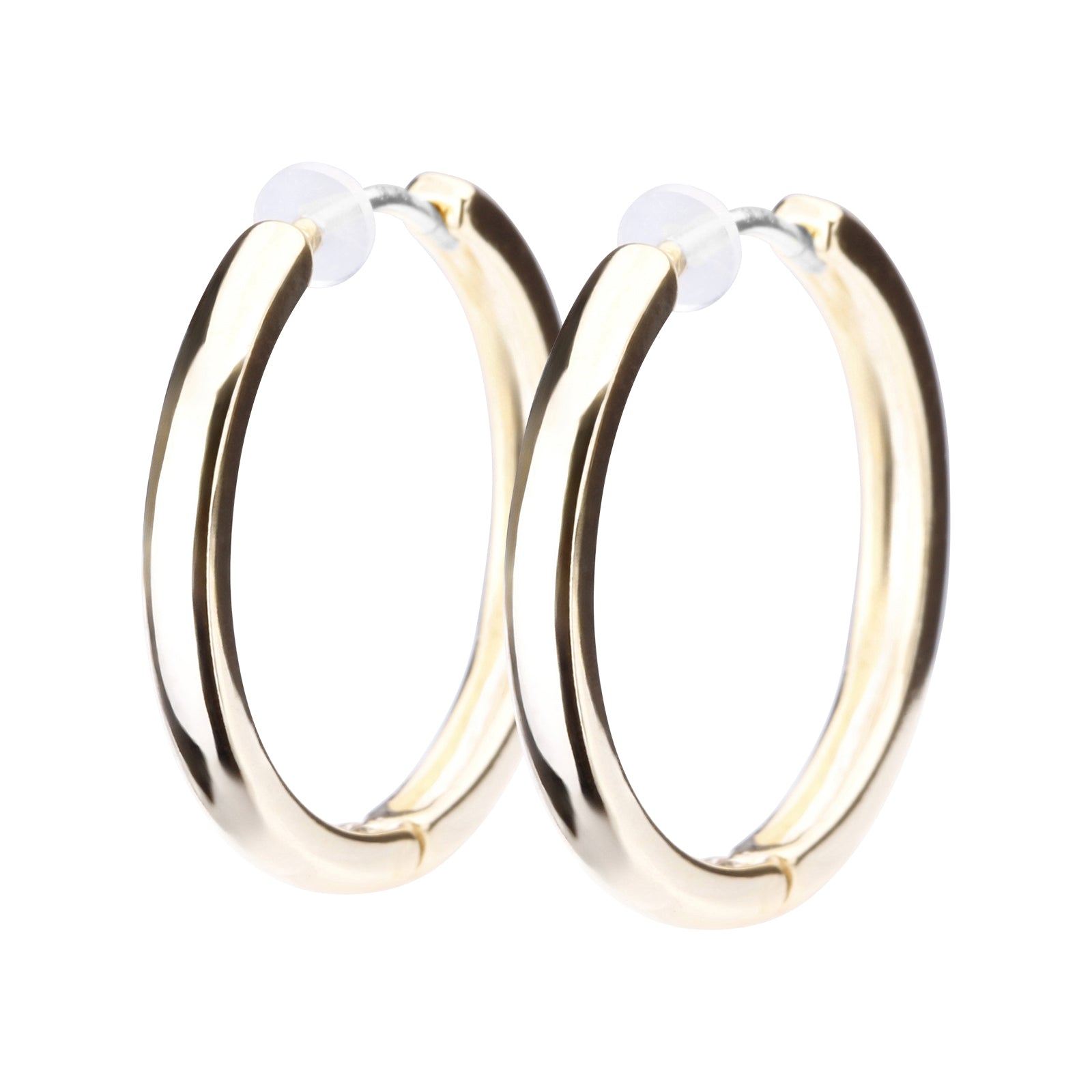 Pt900post プレーンフープピアス