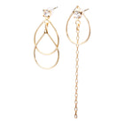 K18post アシンメトリードロップピアス