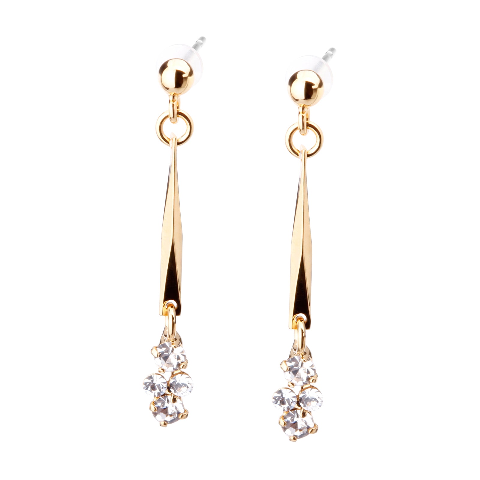 Pt900post メタリックバーピアス