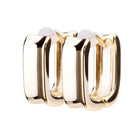 K18post スクエアフープピアス