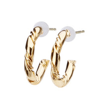 K18post テクスチャーフープピアス