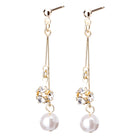 パール＆パヴェボールピアス