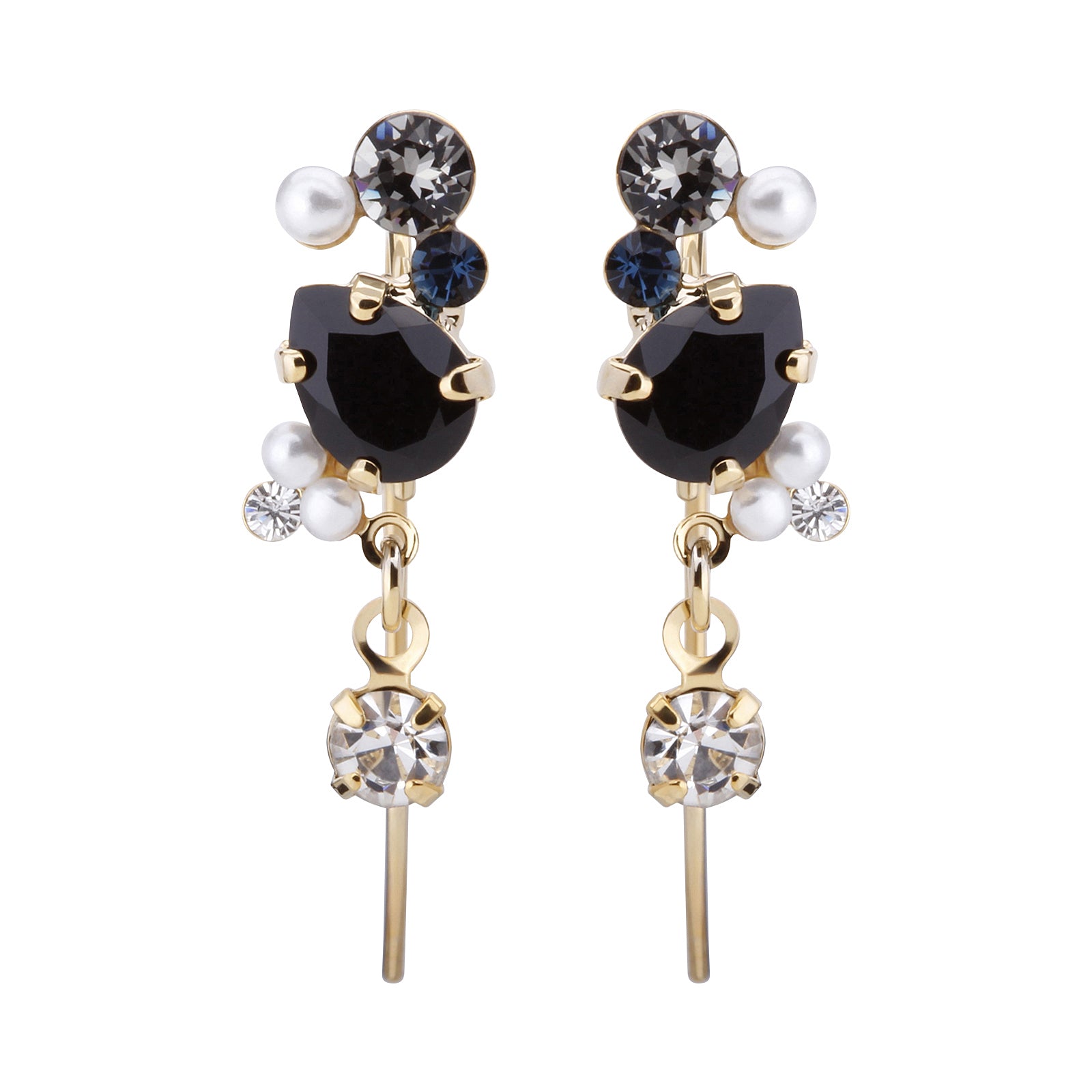 Preciosa Crystals ロングフックピアス