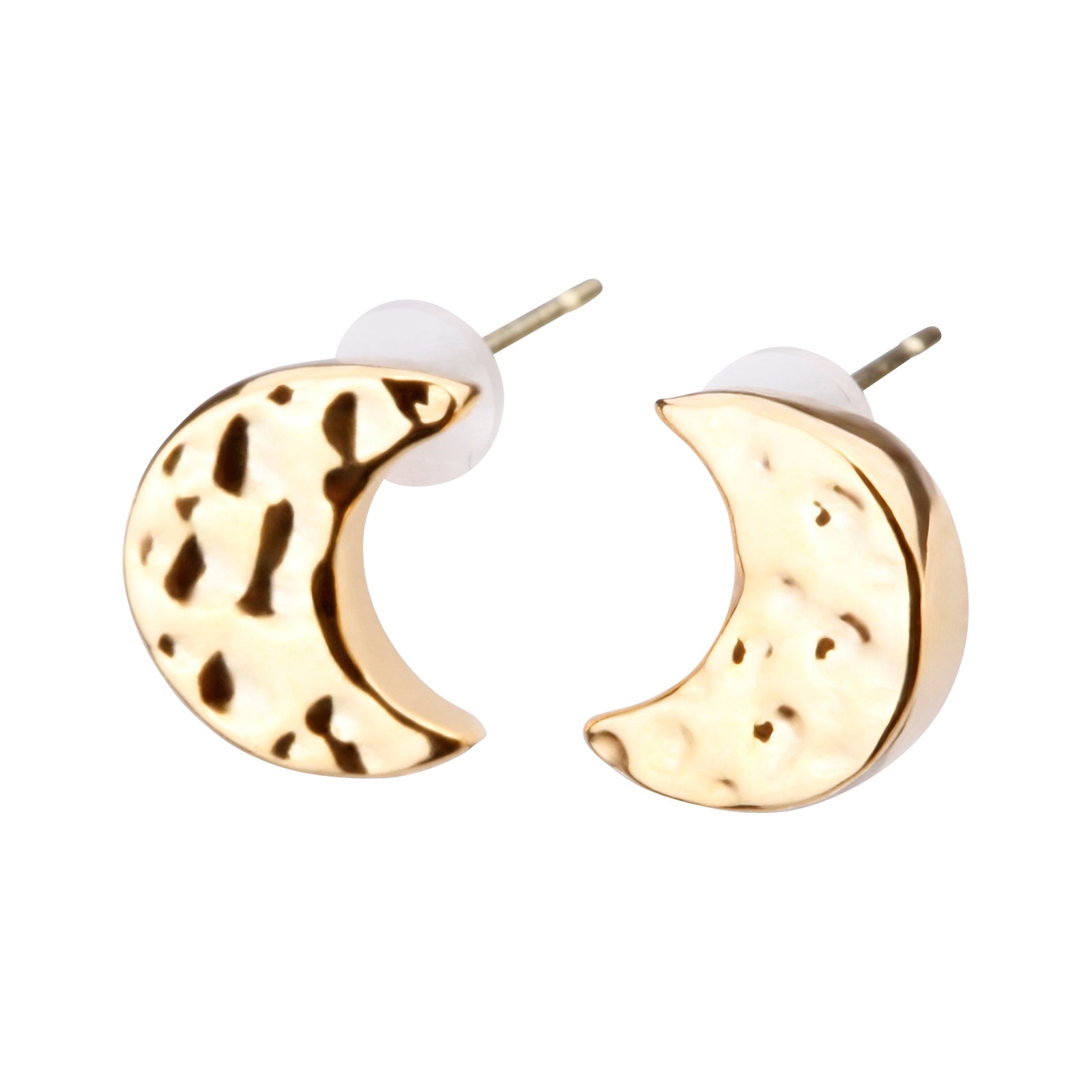 K18post クラフトクレセントピアス