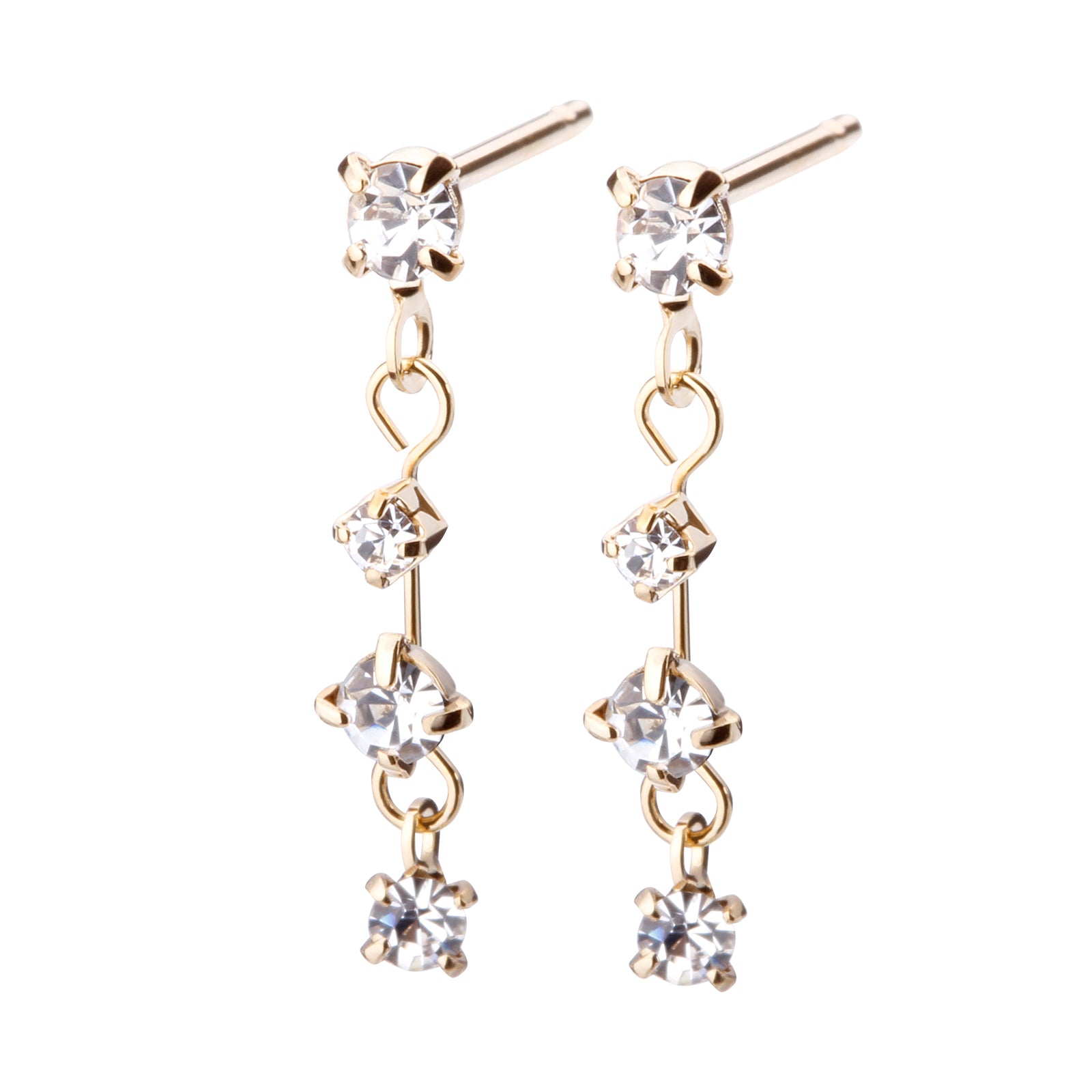 クリスタルビジューピアス