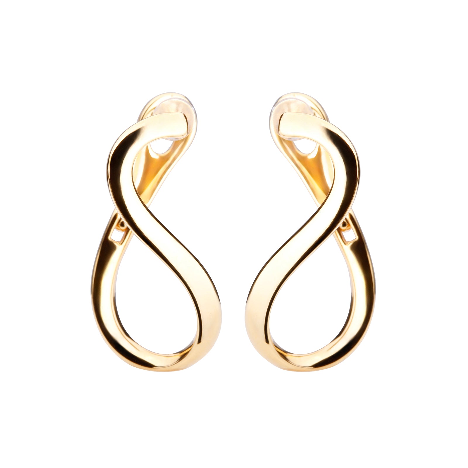 K18post ツイステッドフープピアス