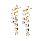 ラインストーンバックキャッチピアス