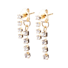 ラインストーンバックキャッチピアス