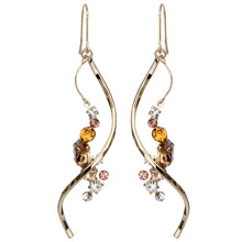 Preciosa Crystals アシンメトリーフックピアス