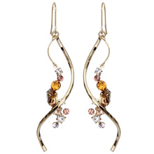 Preciosa Crystals アシンメトリーフックピアス