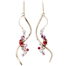 Preciosa Crystals アシンメトリーフックピアス