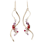 Preciosa Crystals アシンメトリーフックピアス