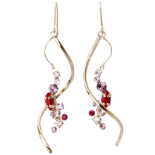 Preciosa Crystals アシンメトリーフックピアス