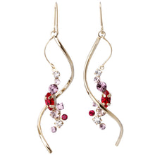 Preciosa Crystals アシンメトリーフックピアス