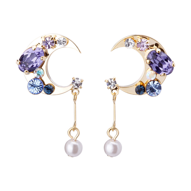 Preciosa Crystal クレセントピアス