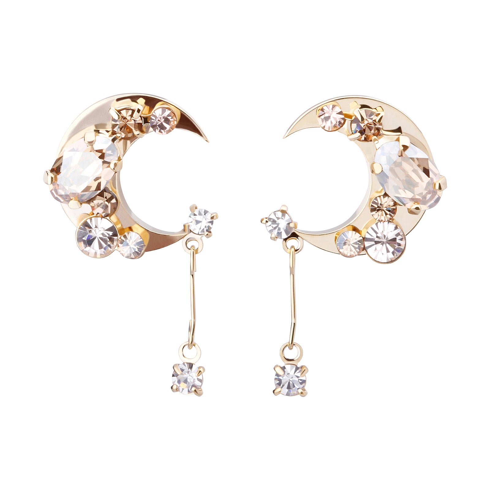 Preciosa Crystal クレセントピアス