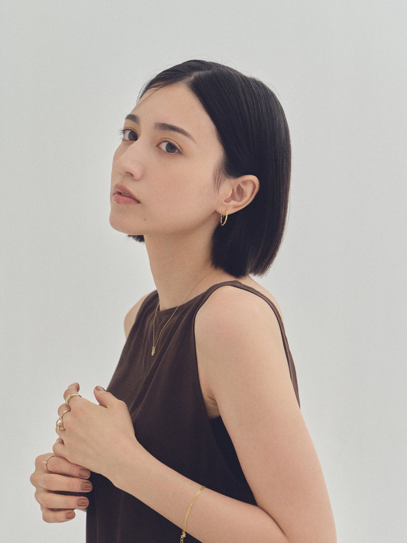 テクスチャー/プレーン フープピアス 3サイズ×3カラー×2デザイン