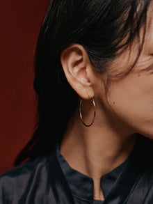 3サイズ×3コーティング プレーンフープピアス