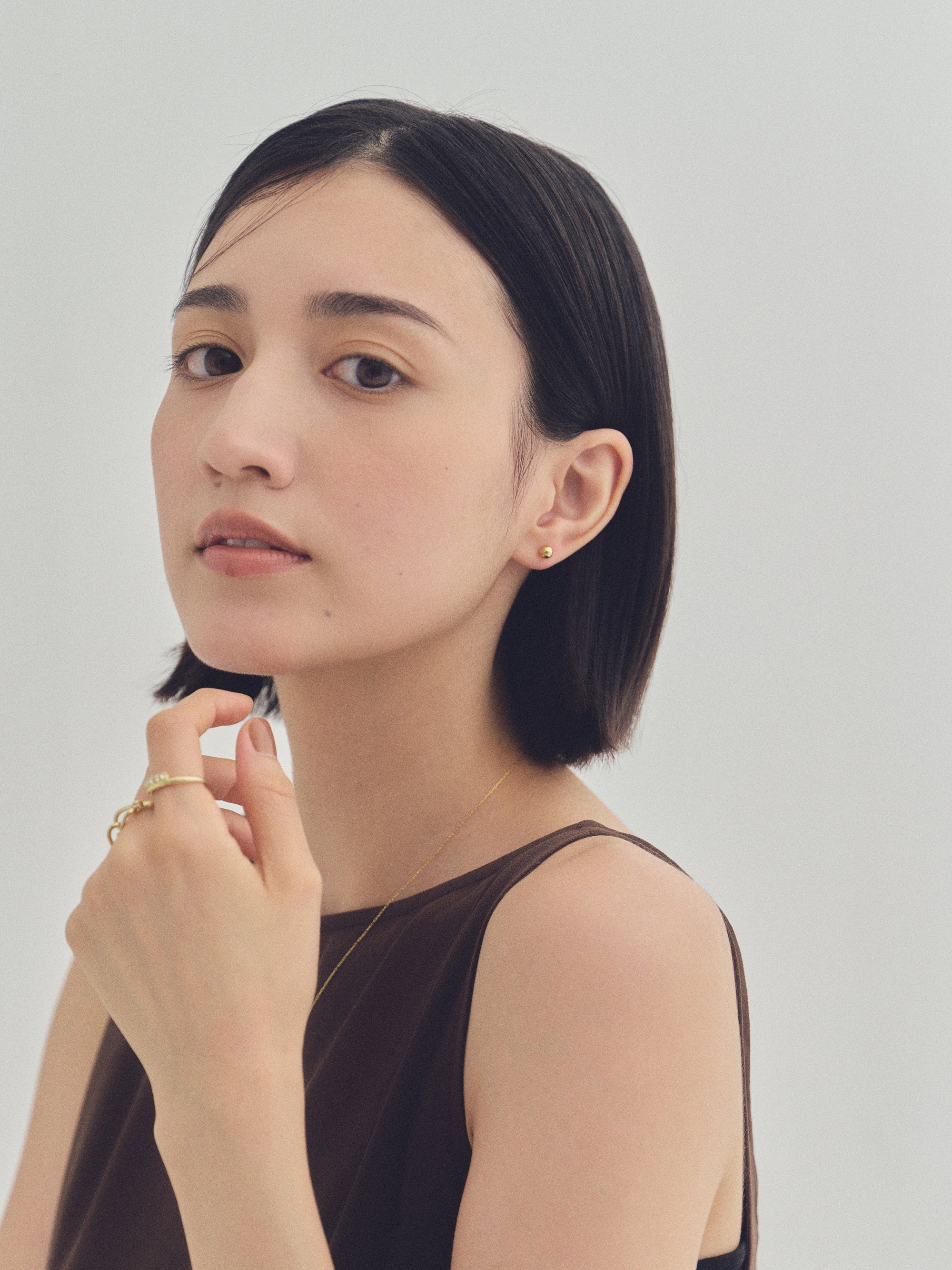 Pt900post シンプルボールピアス 5サイズ