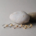 K18post スクエアフレームピアス