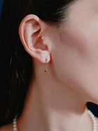 K18post スクエア＆キューブピアス